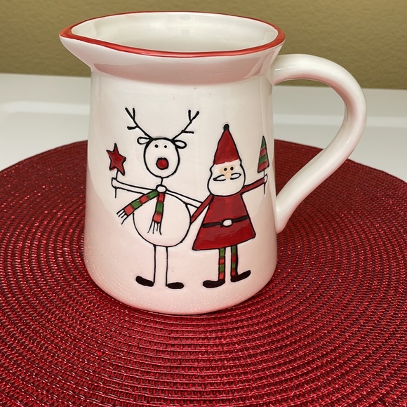 NWOT Holiday Hoopla Reindeer With Santa Pitcher - Picture 5 of 8